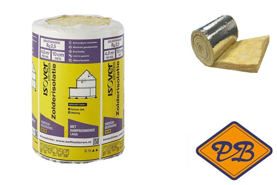 Afbeelding van Isover zolderisolatie glaswoldeken 100mmx667x60cm Rd: 2.5 (per rol=4,05m²)