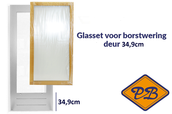 Afbeelding van WEEKAMP blank isolatieglasset voor WEEKAMP 043 borstwering deur 34,9cm