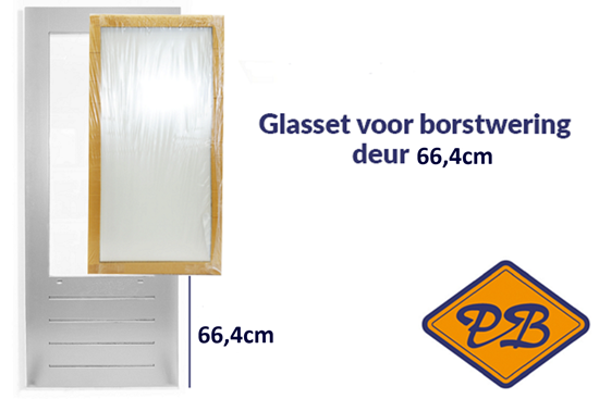Afbeelding van WEEKAMP blank isolatieglasset voor WEEKAMP 046 borstwering deur 66,4cm