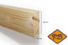 Afbeeldingen van vurenhout klasse C. balk geschaafd ronde hoek 58x155mm
