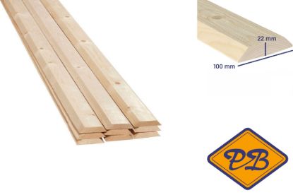 Afbeeldingen van Vurenhout kl.c. ruw mastiekstrook 22x100mmx420cm