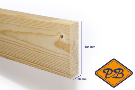 Afbeeldingen van vurenhout SLS klasse C balk geschaafd 38x184mm