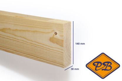 Afbeeldingen van vurenhout SLS klasse C balk geschaafd 38x140mm