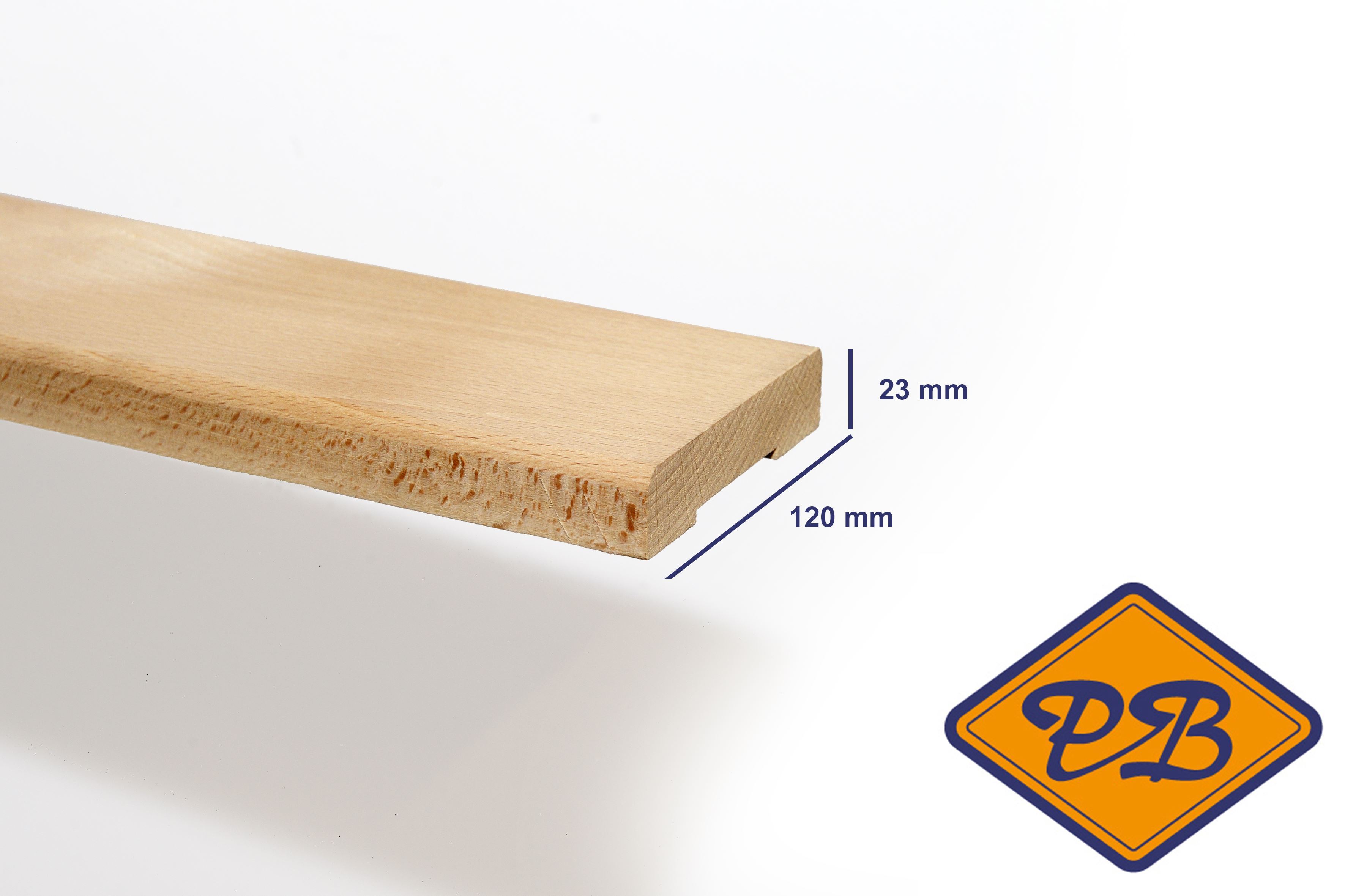 Afbeeldingen van beuken stofdorpel model jt13 23x120mmx100cm