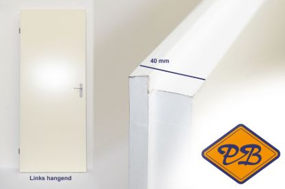 Afbeeldingen van board opdekdeur vlak linkshangend afgelakt reinwit 40mm