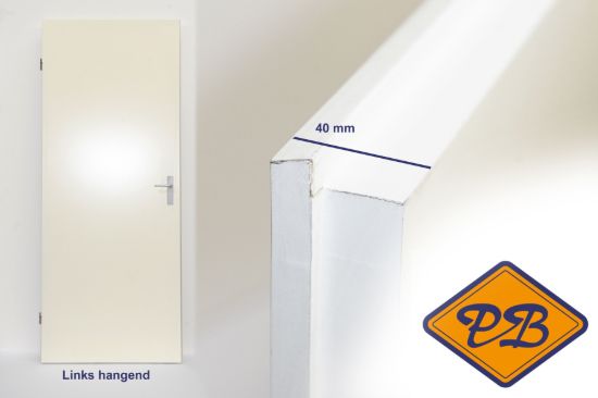 Afbeeldingen van board opdekdeur vlak linkshangend afgelakt reinwit 40mm