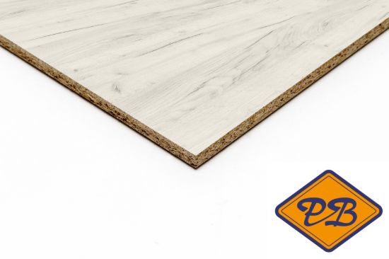 Afbeeldingen van kronospan geplastificeerd spaanplaat standaard ambachtelijk wit eiken 280x207cm XL (kleurnummer: K001 PW)
