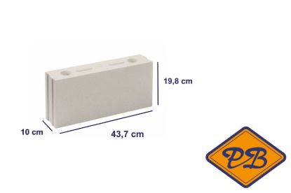 Afbeeldingen van Kalkzandsteen lijmblok CS12 10x19,8x43,7cm