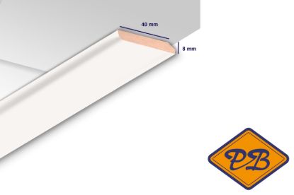 Afbeeldingen van Agnes ONE Step plint SPAAN linnenwit 8x40mmx260cm