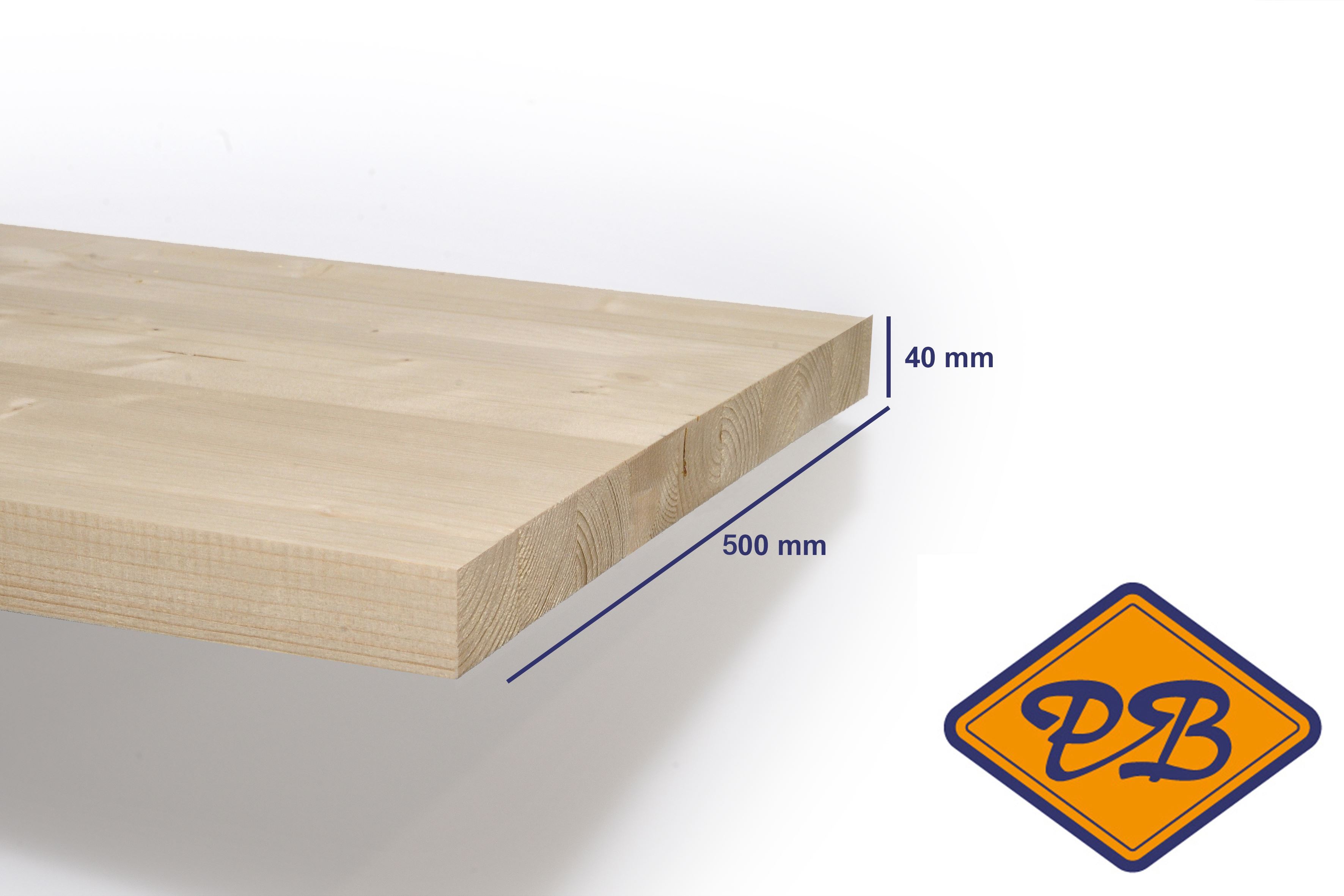 Afbeeldingen van vuren klasse B traphout premium gelamineerd 40x500mmx470cm