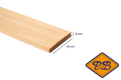 Afbeeldingen van douglas geschaafd geploegd vloerdeel met v-kant 18x140mm