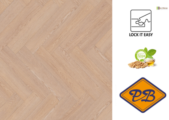 Afbeeldingen van Ter Hürne PERFORM SPC vinyl lock it easy visgraat strook eiken Berlijn 6mmx14,5x74,3cm (per pak van 10 stuks universeel=1,07m²)