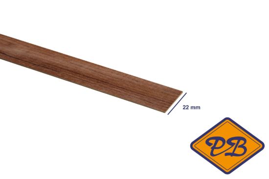 Afbeeldingen van kantband edelgefineerd teak 22mm voorgelijmd (rol=50mtr)