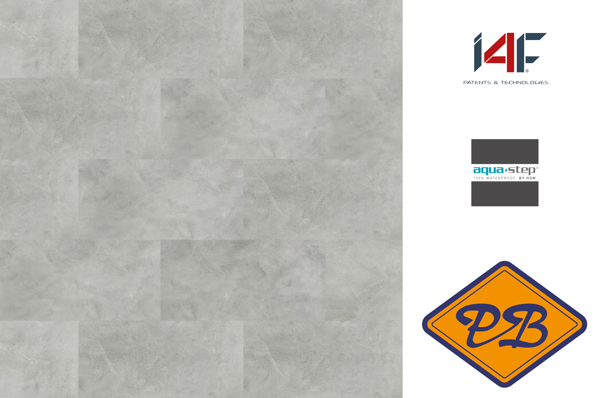 Afbeeldingen van HDM aqua step SPC vinyl click wand- en vloertegel Nottingham L 4mmx30,5x61cm (per pak van 12 stuks=2,23m²)