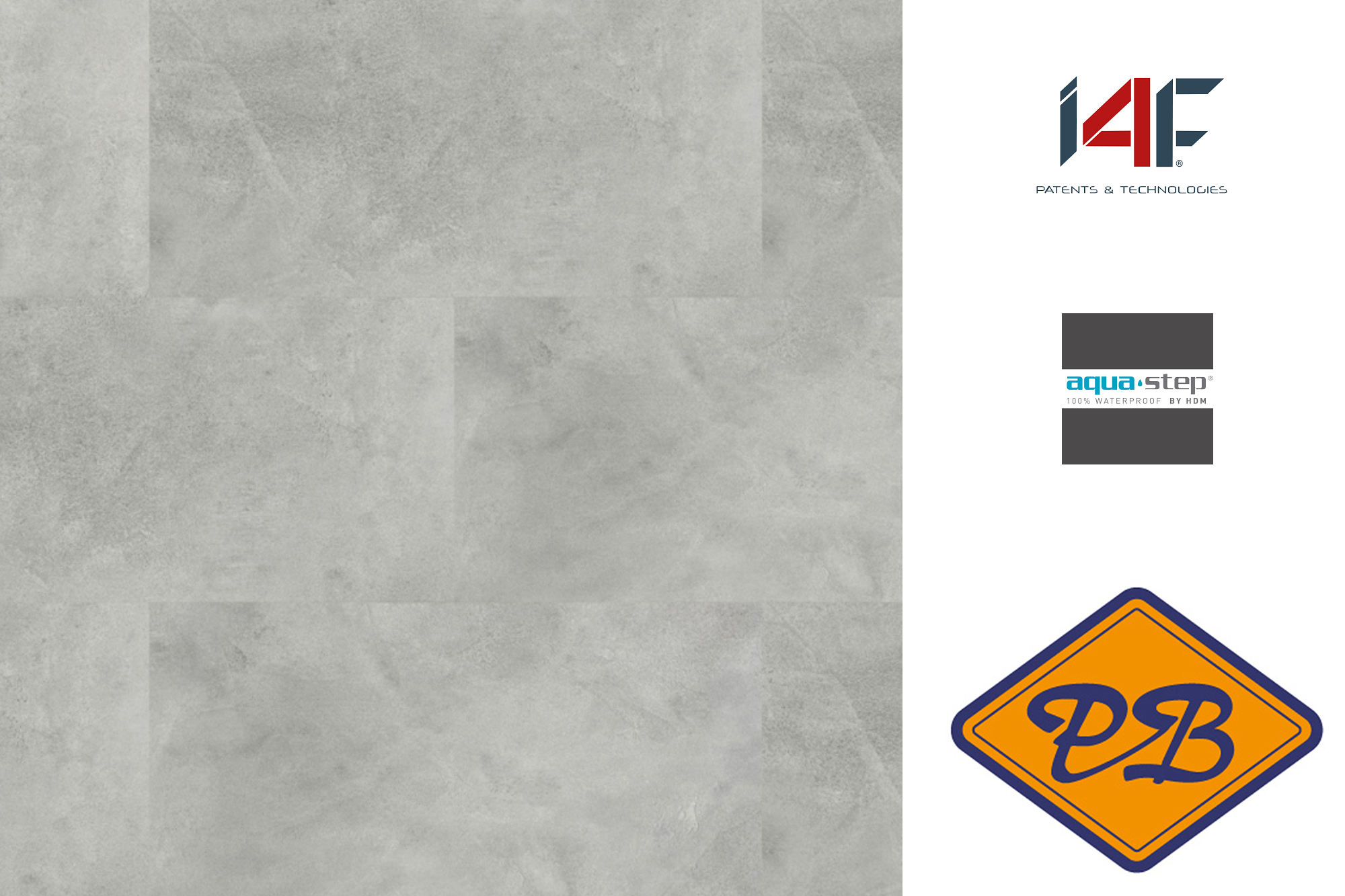 Afbeeldingen van HDM aqua step SPC vinyl click wand- en vloertegel Nottingham XL 4mmx47,5x95cm (per pak van 5 stuks=2,26m²)