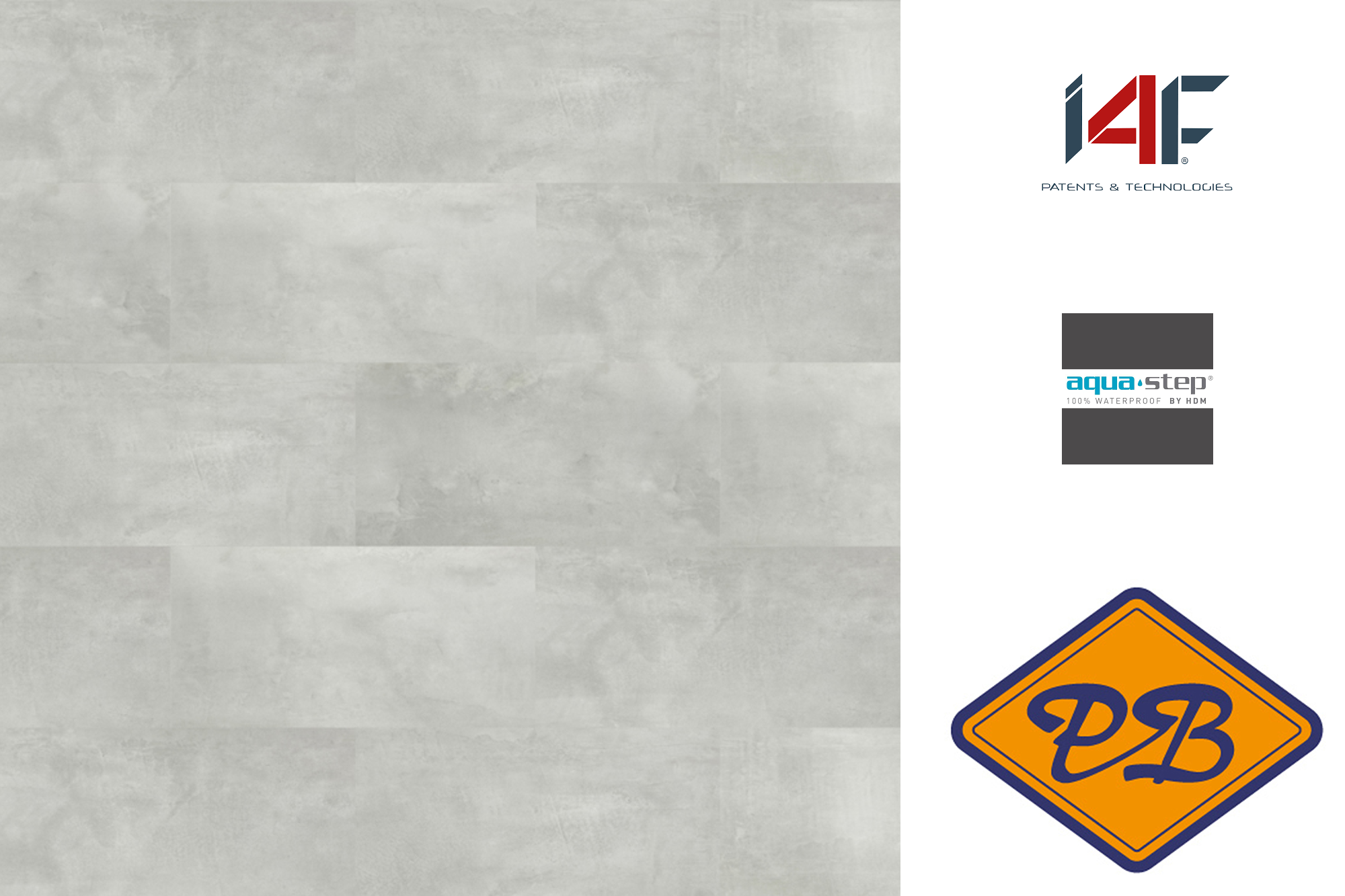 Afbeeldingen van HDM aqua step SPC vinyl click wand- en vloertegel Brighton L 4mmx30,5x61cm (per pak van 12 stuks=2,23m²)