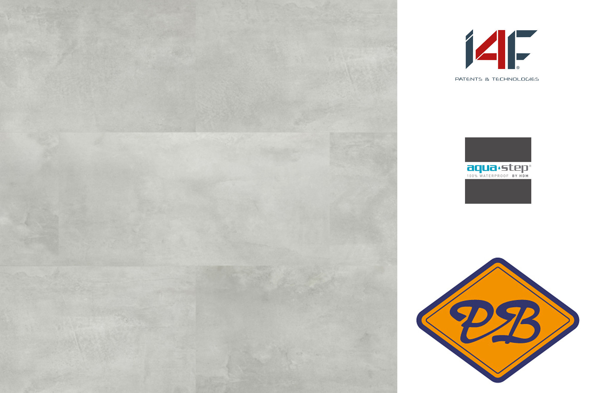 Afbeeldingen van HDM aqua step SPC vinyl click wand- en vloertegel Brighton XL 4mmx47,5x95cm (per pak van 5 stuks=2,26m²)