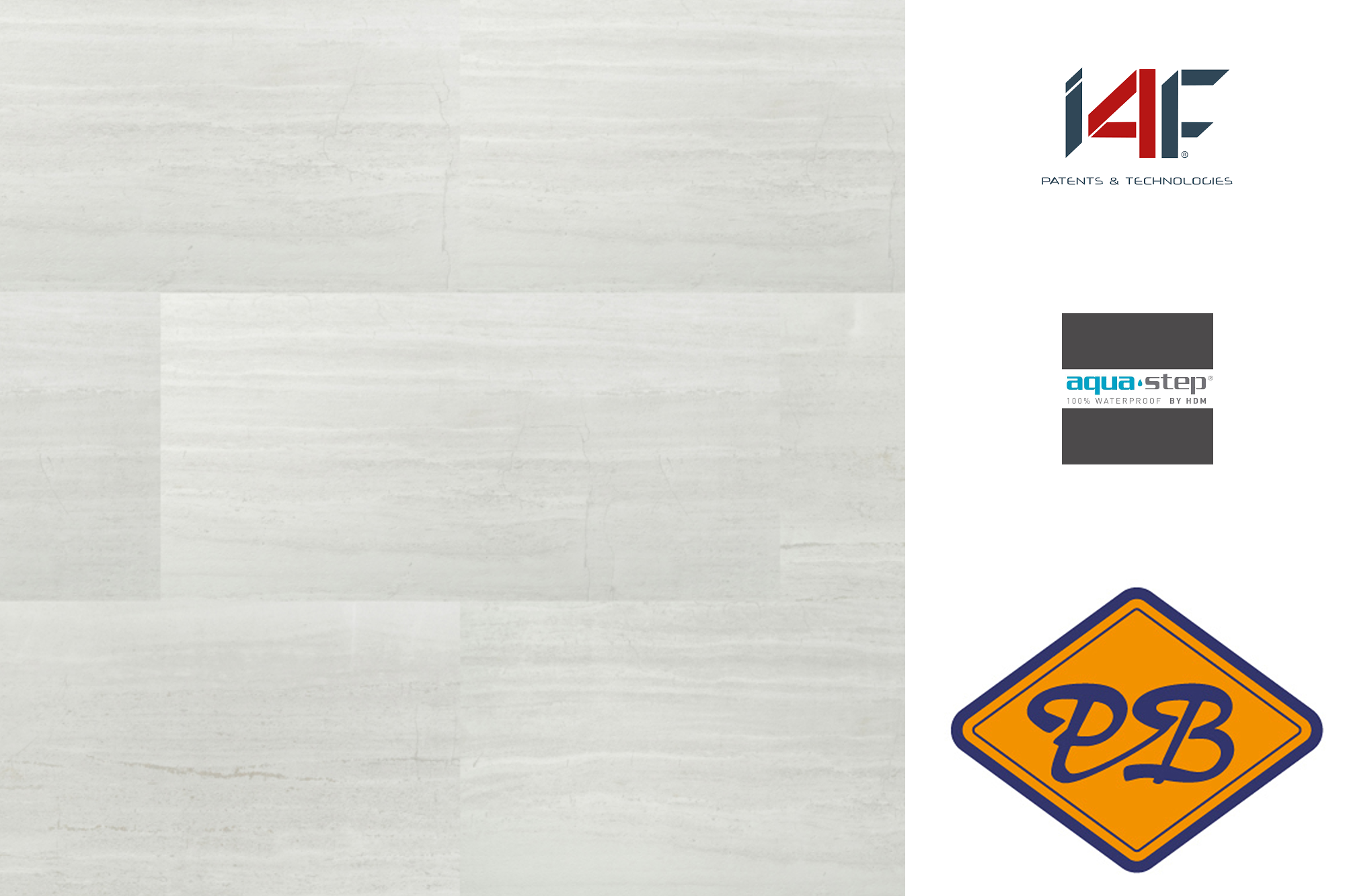 Afbeeldingen van HDM aqua step SPC vinyl click wand- en vloertegel Dundee XL 4mmx47,5x95cm (per pak van 5 stuks=2,26m²)