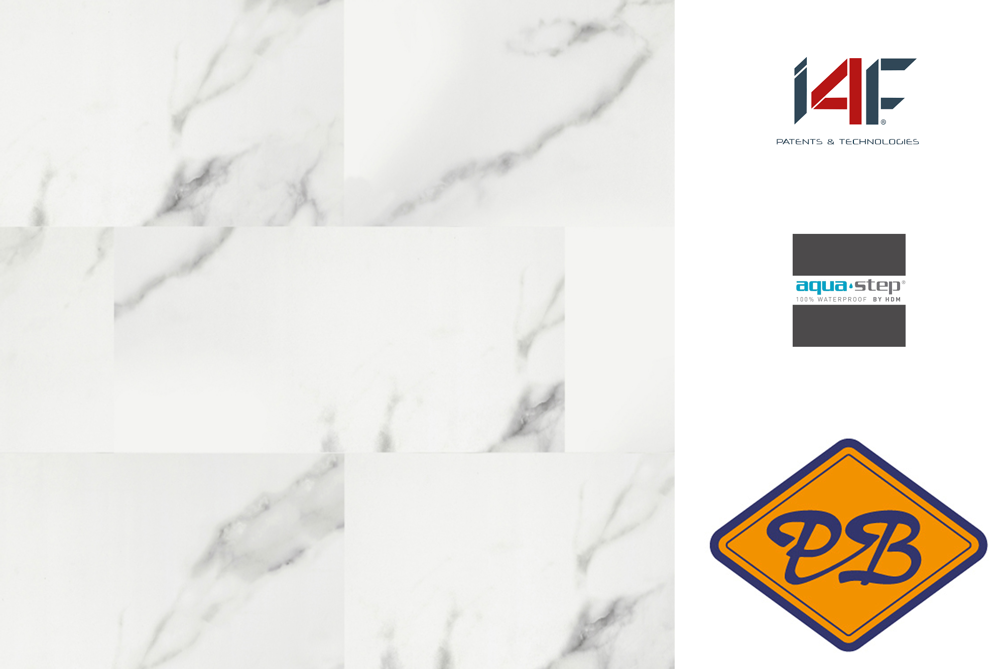 Afbeeldingen van HDM aqua step SPC vinyl click wand- en vloertegel Glasgow XL 4mmx47,5x95cm (per pak van 5 stuks=2,26m²)