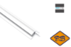 Afbeeldingen van HDM aqua step PVC buitenhoekprofiel wit 10x4,5x12x1mmx260cm
