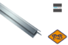 Afbeeldingen van HDM aqua step PVC buitenhoekprofiel aluminium 10x4,5x12x1mmx260cm