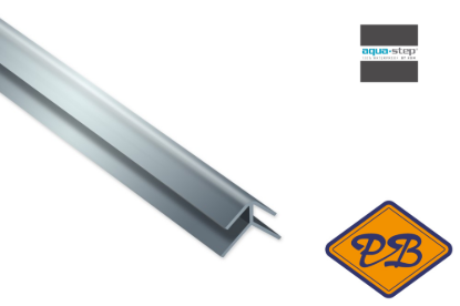 Afbeeldingen van HDM aqua step PVC buitenhoekprofiel aluminium 10x4,5x12x1mmx260cm