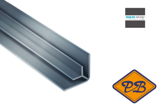 Afbeeldingen van HDM aqua step PVC binnenhoekprofiel aluminium 18x4,5x7x1mmx260cm