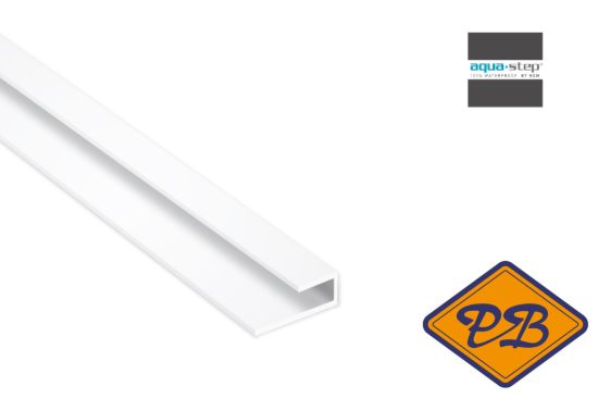Afbeeldingen van HDM aqua step PVC begin-/eindprofiel wit 8x4,5x20x1mmx260cm