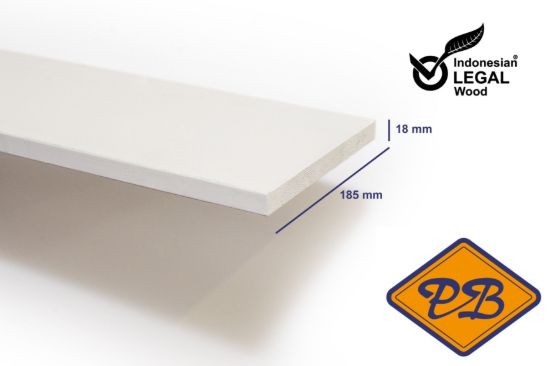 Afbeeldingen van rubberwood A/B boeideel gevingerlast gegrond 590cm