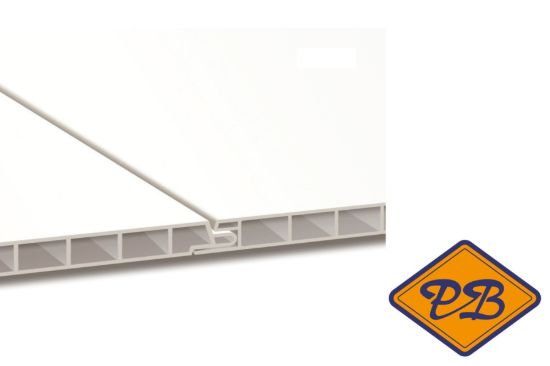 Afbeeldingen van Outdoor luxe pvc wand & plafond carport schroot brillante wit 10x250mm