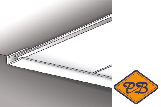 Afbeeldingen van HDM pvc gevel & plafond carport begin-/eindprofiel titaan wit 25x11mmx300cm