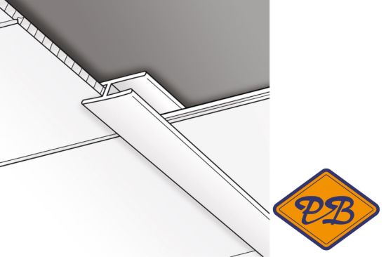 Afbeeldingen van HDM pvc gevel & plafond carport koppelprofiel titaan wit 35x12mmx300cm