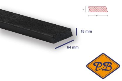 Afbeeldingen van Cape Cod® verduurzaamd Lodgepole pine rhombus open gevel profiel zwart fijnbezaagd 18x64mm