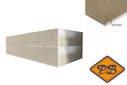 Afbeeldingen van gipswandplaat 2-zijdig afgeschuinde kant 12,5mmx120x300cm (per pallet van 50 stuks)