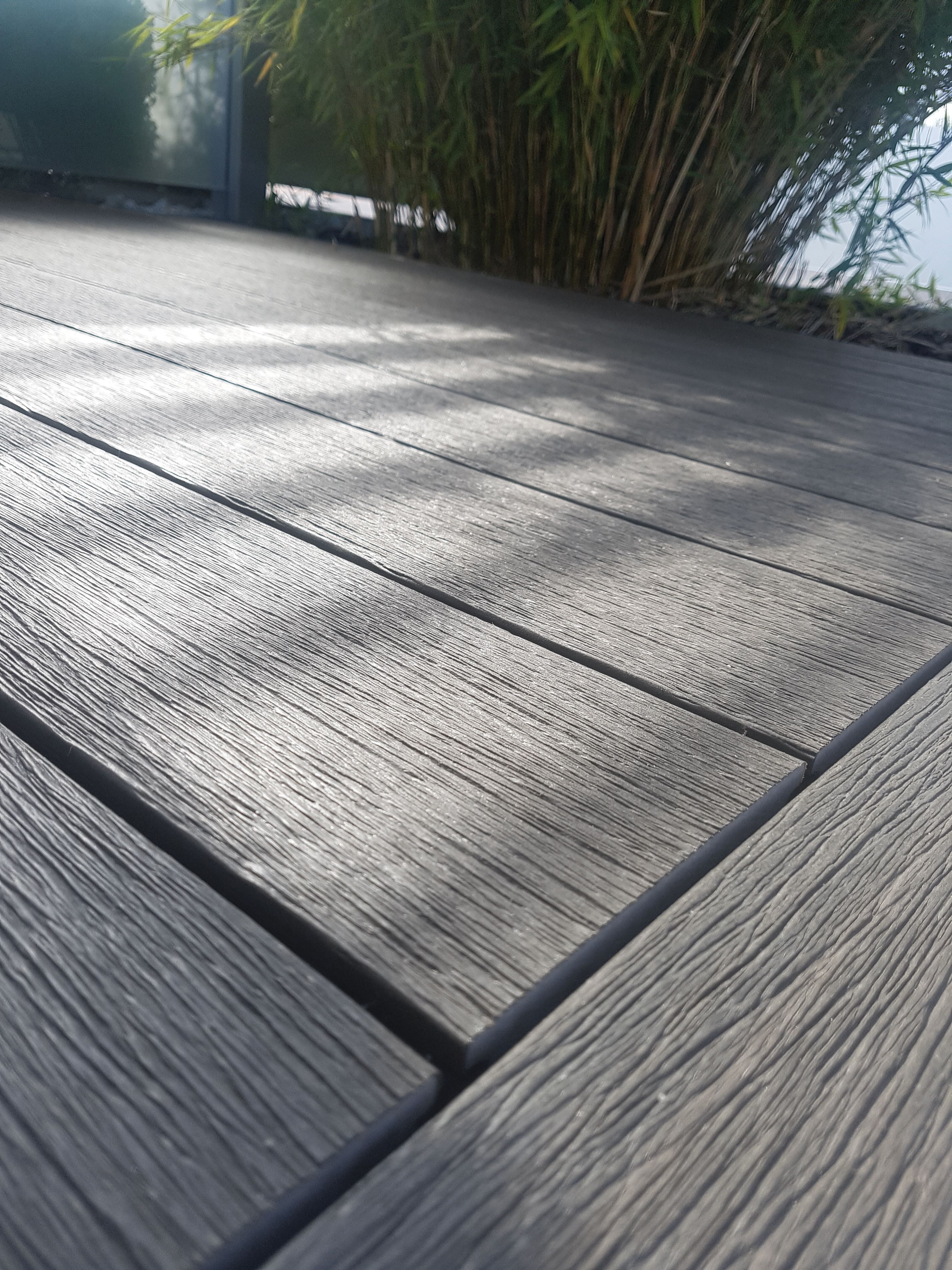 Fiberdeck® WPC XXL terrasplank massief met BI COLOR profiel vintage ...