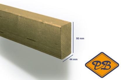 Afbeeldingen van vurenhout klasse C geschaafd SLS staander verduurzaamd 38x140mm