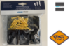 Afbeeldingen van HDM clips voor de bevestiging van aqua step SPC blok plinten (per zak=20stuks)