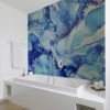 Afbeeldingen van HDM aqua step SPC click 'N screw wandpaneel visuals digitale print painted marble dark blue 4,5mm XL