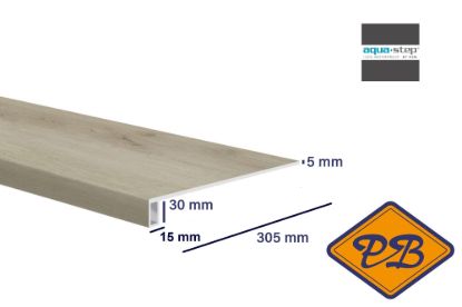 Afbeeldingen van HDM aqua step SPC vensterbank Leeds 5x35x305mm