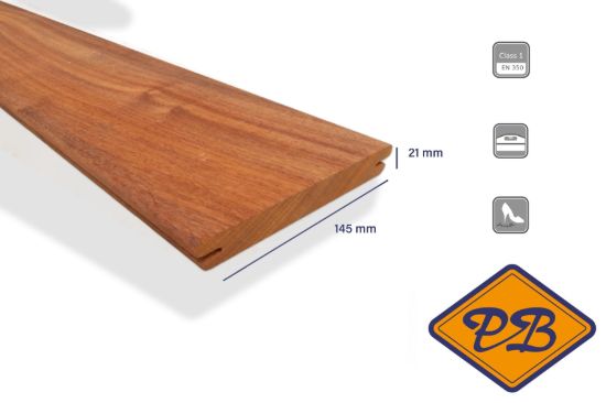 Afbeeldingen van Padouk premium terrasdeel glad profiel 21x145mm voor B-Fix® clipsysteem