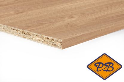 Afbeeldingen van Unilin geplastificeerd meubelpaneel 22mm eiken rustiek 2-zijdig voorzien van melamine kantenband