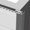 Afbeeldingen van HDM outdoor® PVC/ALU 2-delig buitenhoekprofiel RAL *9003  uni clear white ultra mat 50x50mmx300cm