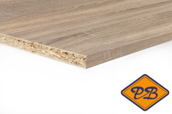 Afbeeldingen van Unilin geplastificeerd meubelpaneel 22mm robson eik 2-zijdig voorzien van melamine kantenband