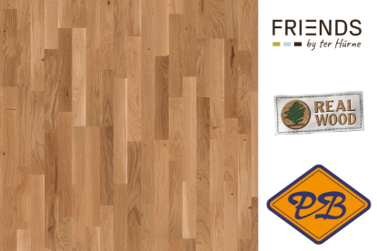Afbeeldingen van FRIENDS by Ter Hürne CLICKitEASY lamelparket scheepsbodem eiken Grace vario geborsteld naturel geolied 11mmx20x239cm (per pak van 9 stuks=4,30m²)