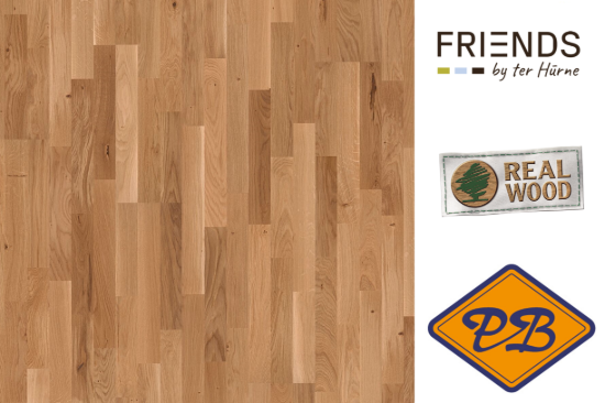 Afbeeldingen van FRIENDS by Ter Hürne CLICKitEASY lamelparket scheepsbodem eiken Grace vario geborsteld naturel geolied 11mmx20x239cm (per pak van 9 stuks=4,30m²)