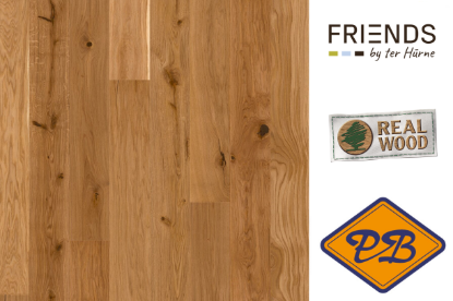 Afbeeldingen van FRIENDS by Ter Hürne CLICKitEASY lamelparket landhuisdeel eiken Adam vario geborsteld naturel geolied 11mmx16,2x219cm (per pak van 9 stuks=3,19m²)