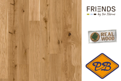 Afbeeldingen van FRIENDS by Ter Hürne CLICKitEASY lamelparket landhuisdeel eiken James vario geborsteld mat gelakt 11mmx16,2x219cm (per pak van 9 stuks=3,19m²)