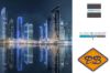 Afbeeldingen van HDM aqua step SPC click 'N screw wandpaneel visuals digitale print Dubai marina by night 4,5mm XL
