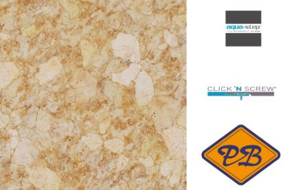 Afbeeldingen van HDM aqua step SPC click 'N screw wandpaneel decor digitale print portasanta marble 4,5mm XL