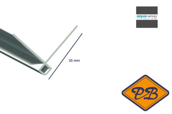 Afbeeldingen van HDM outdoor®Aluminium hoekprofiel kraal *RAL 9003 uni clear white ultra mat 35x35mmx300cm